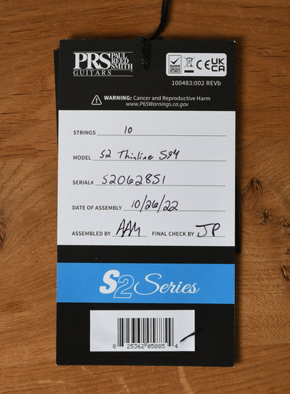 Paul Reed Smith PRS S2 McCarty 594 Thinline Black