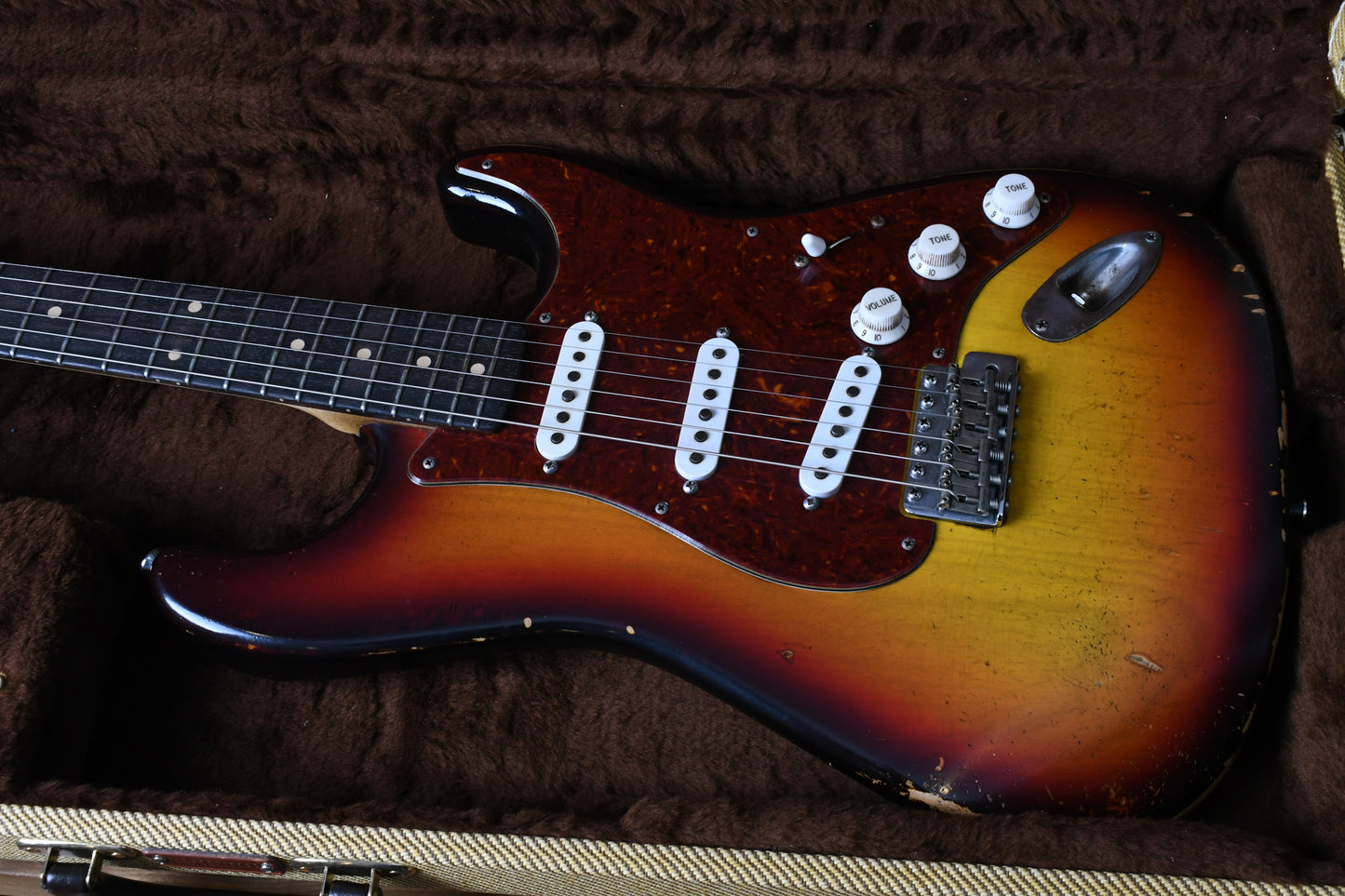 2021 Nacho Contour Body Sunburst Tortoise pickguard #2265