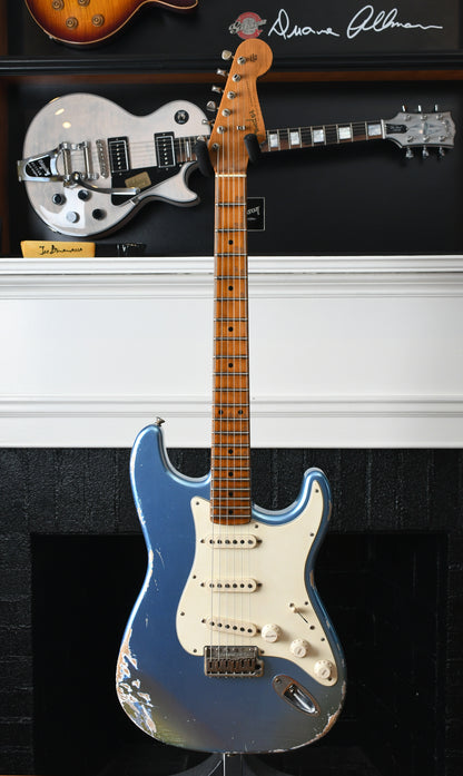 2018 Partscaster Stratocaster Build Fender Custom Shop, Ancho Poblano, MJT, Danocaster Lake Placid Blue