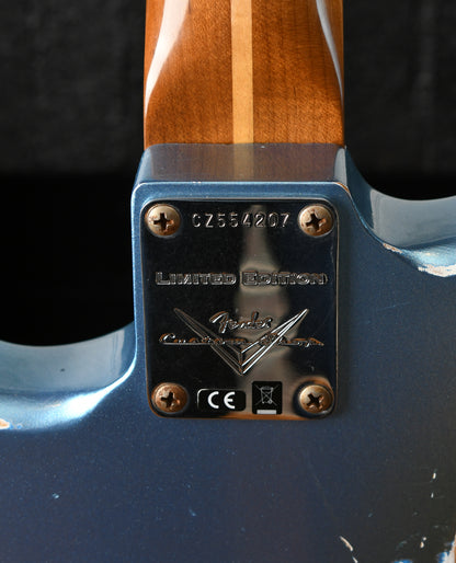 2018 Partscaster Stratocaster Build Fender Custom Shop, Ancho Poblano, MJT, Danocaster Lake Placid Blue