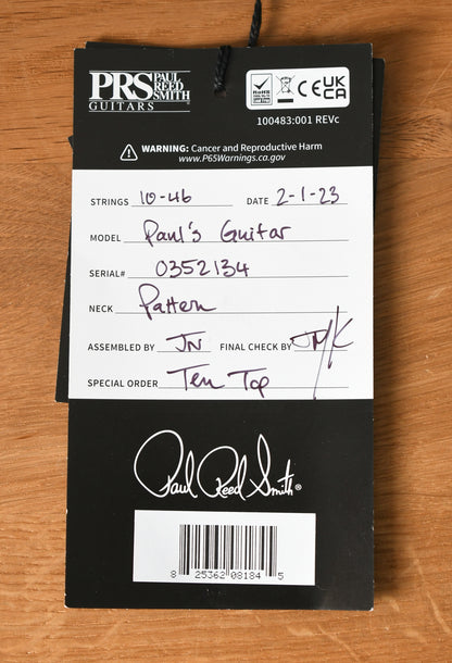 Paul Reed Smith PRS Paul's Guitar 10 Top Cobalt Blue