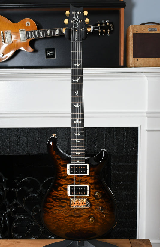 Paul Reed Smith PRS Custom 24 10 Top Quilt Black Gold Wrap Flamed Maple Neck/Ebony Board