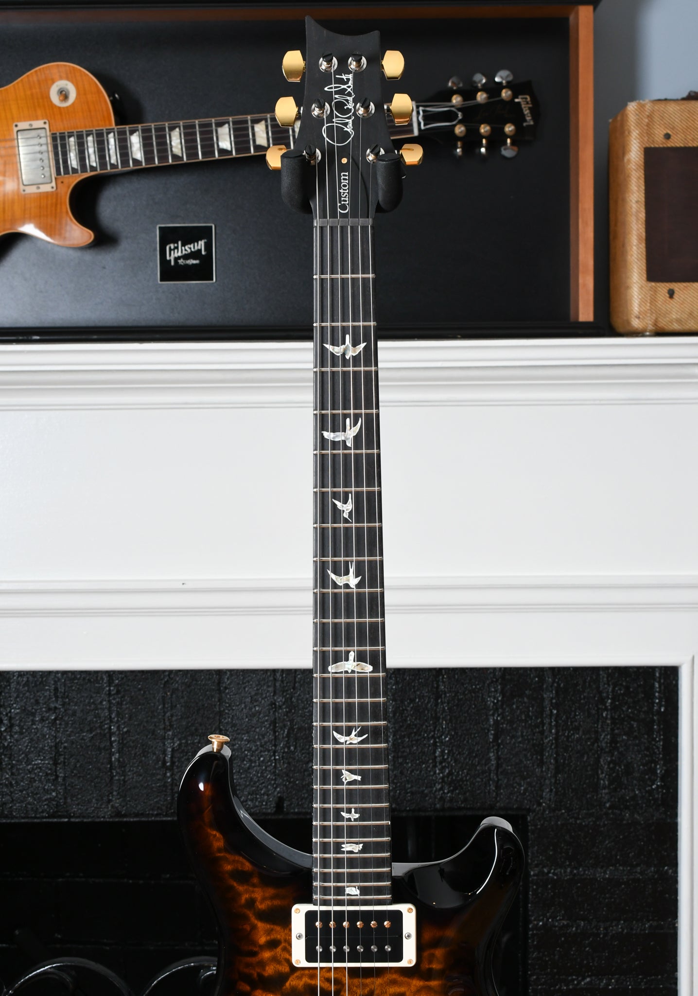 Paul Reed Smith PRS Custom 24 10 Top Quilt Black Gold Wrap Flamed Maple Neck/Ebony Board