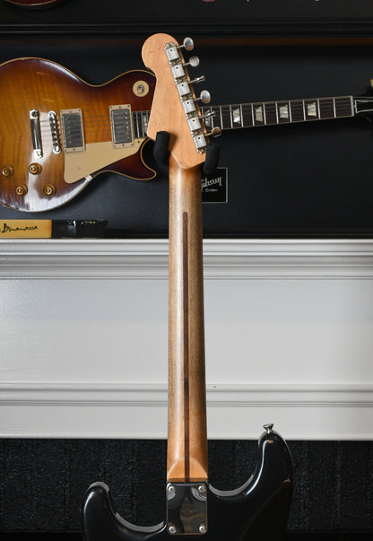 2015 Danocaster Double Cut, Black with Rocketfire 60s