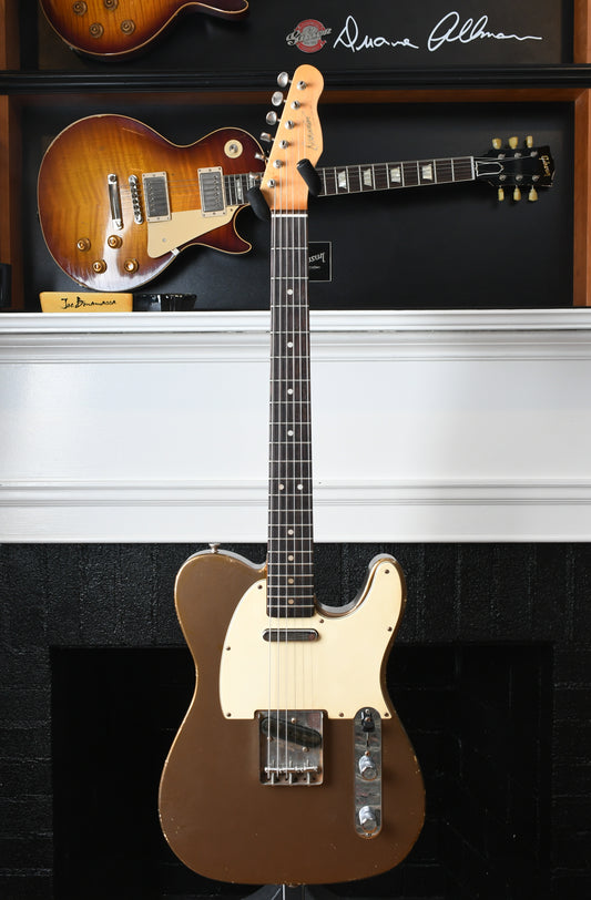 2016 Danocaster Single Cut, Aged Firemist Gold with Fred Stuart Blackguard pickups