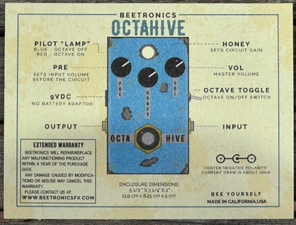 OCTAHIVE HIGH OCTAVE FUZZ - The BlackBee Edition - OH1169