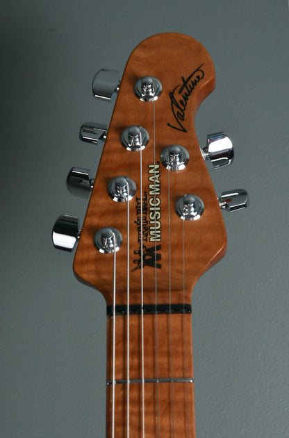 2019 Ernie Ball Music Man James Valentine Signature Guitar, Roasted Maple Neck. Natural Satin